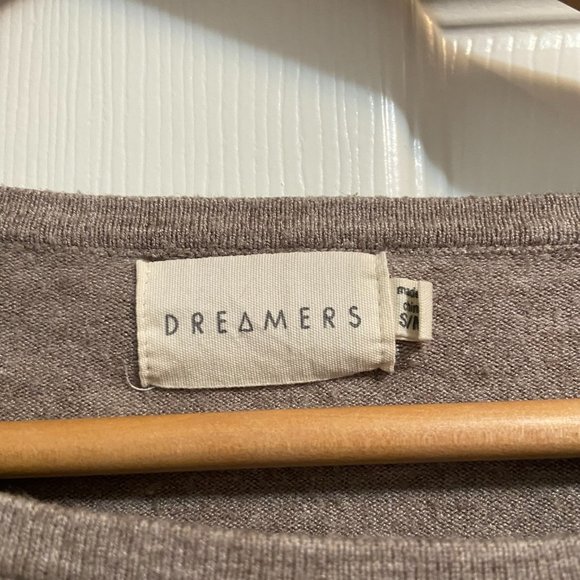 Dreamers Ruffle Sweater Brown Size Small/Medium - Picture 3 of 4